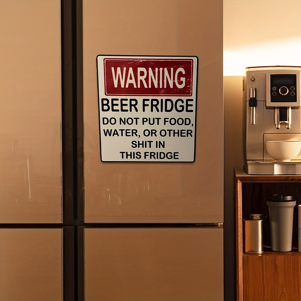 1pc, Refrigerator Magnet, Warning Beer Fridge Magnet, Hilarious Beer Fridge Magnet, Funny Warning Sign Beer Stickers, Magnet Stickers, Funny Magnets, Kitchen Accessaries, Kitchen Decor, Home Decor, Dorm Essential, Chrismas Gifts, Halloween Gifts