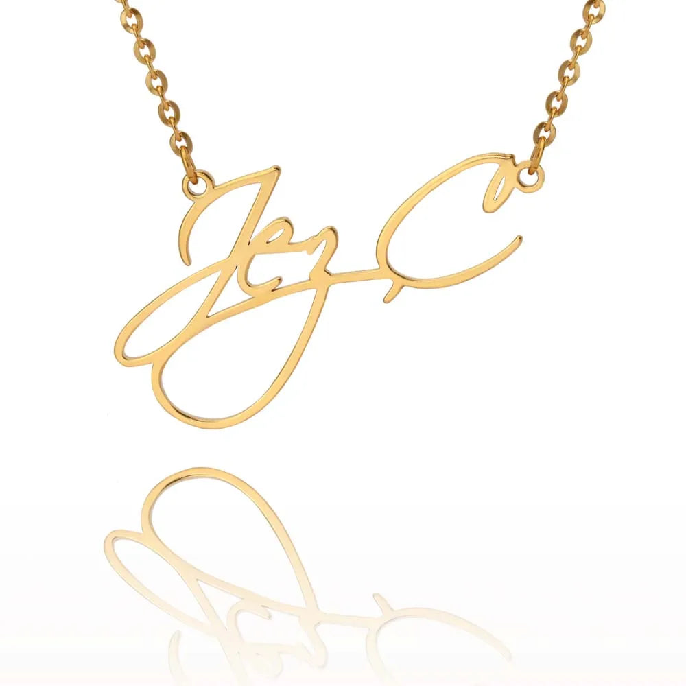 Joias Name Necklaces Custom Name Necklace for Her Fashion Name Jewelery Stainless Steel Necklace Pendant Gold Necklaces