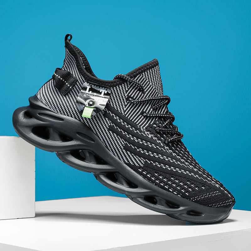 New Mesh Casual Sports Shoes Men's Breathable Fly Weave Hemp Bottom Cross-border Large Size Shoes Running Shoes