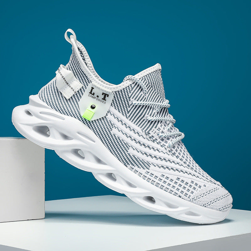 New Mesh Casual Sports Shoes Men's Breathable Fly Weave Hemp Bottom Cross-border Large Size Shoes Running Shoes