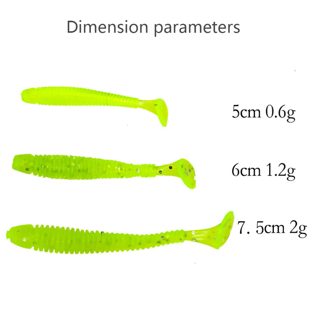1/10/12/16 Pcs Fishing Lures Fishing Soft Lure Bait Artificial Soft Lures Luminous Baits For Saltwater Freshwater Fishing Tools