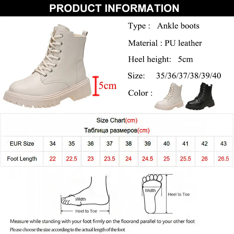 Winter Thicken Plush Ankle Boots Women 2023 New Warm Pu Leather Snow Boots Woman Black Winter Lace-Up Flat Heels Cotton Shoes