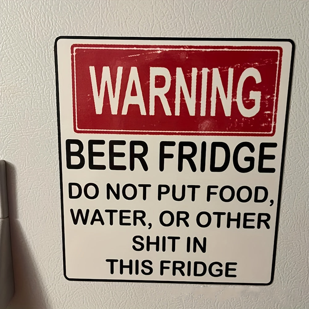1pc, Refrigerator Magnet, Warning Beer Fridge Magnet, Hilarious Beer Fridge Magnet, Funny Warning Sign Beer Stickers, Magnet Stickers, Funny Magnets, Kitchen Accessaries, Kitchen Decor, Home Decor, Dorm Essential, Chrismas Gifts, Halloween Gifts
