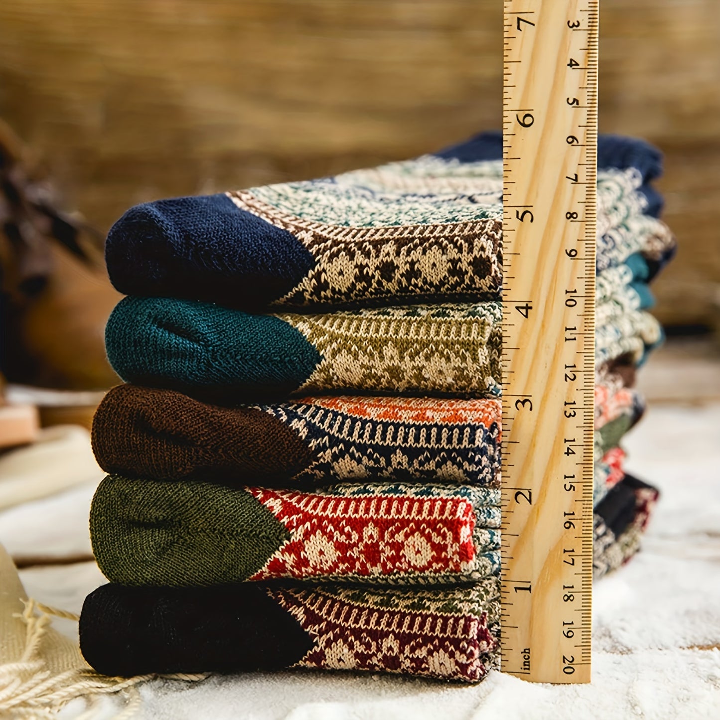 5 Pairs Women's Winter Warm Thick Soft Mid-calf Socks