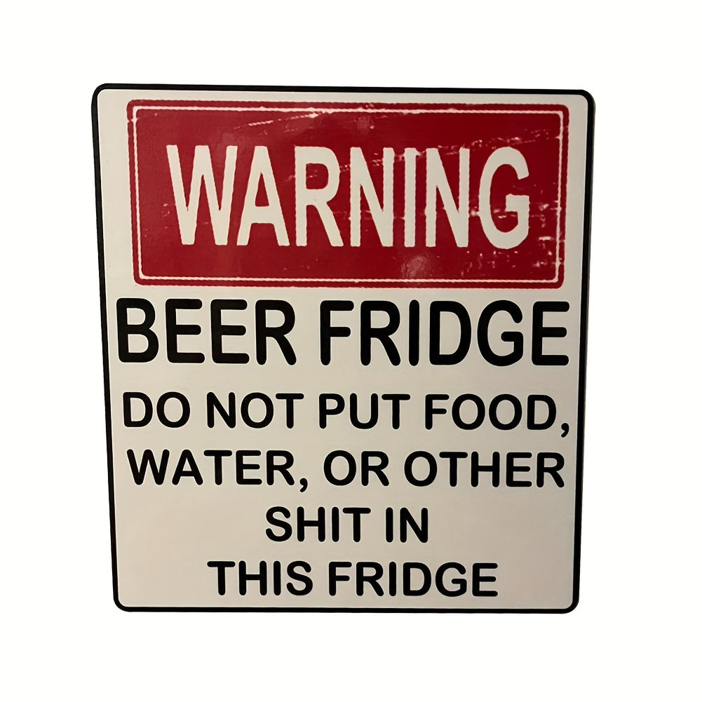 1pc, Refrigerator Magnet, Warning Beer Fridge Magnet, Hilarious Beer Fridge Magnet, Funny Warning Sign Beer Stickers, Magnet Stickers, Funny Magnets, Kitchen Accessaries, Kitchen Decor, Home Decor, Dorm Essential, Chrismas Gifts, Halloween Gifts
