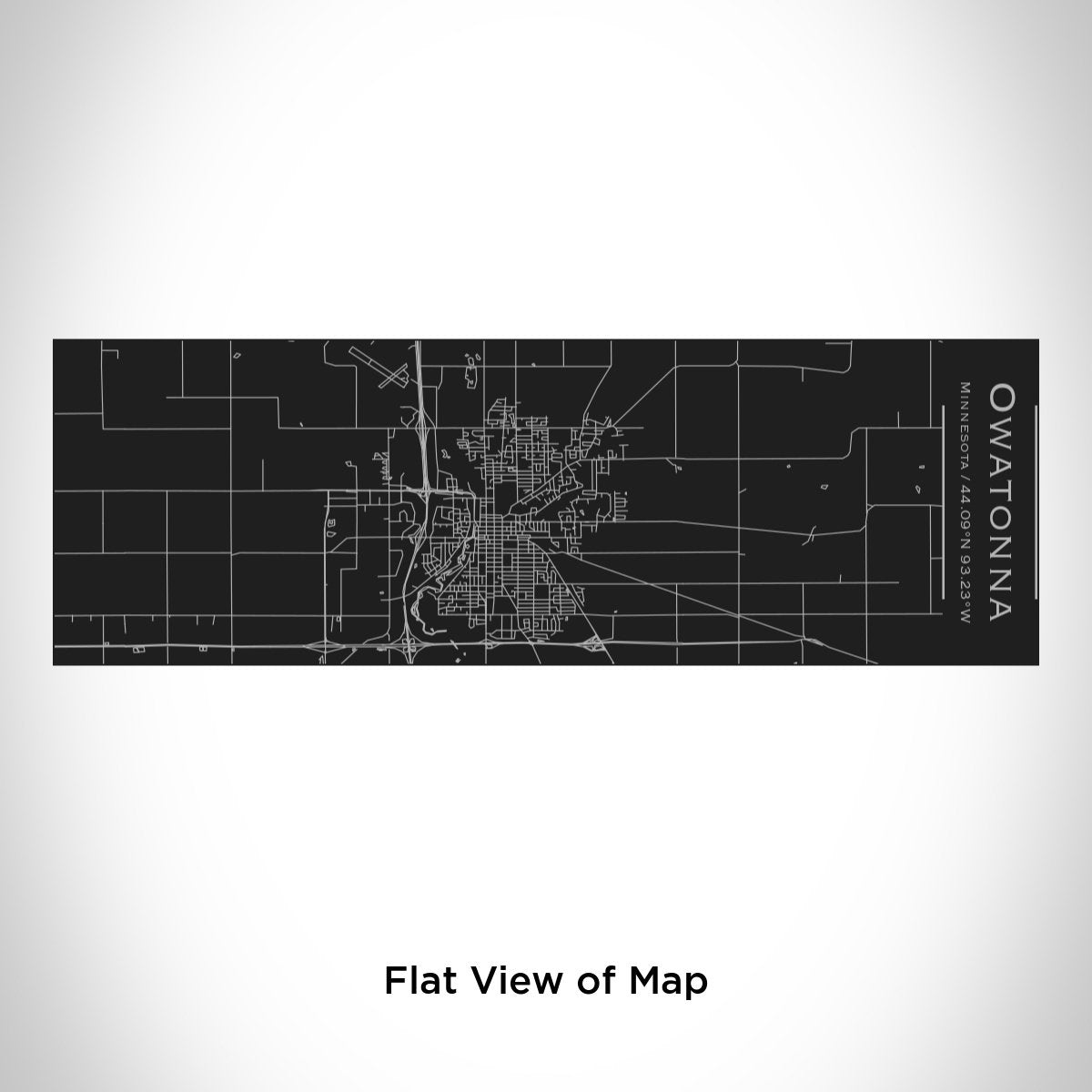 Owatonna - Minnesota Engraved Map Insulated Cup in Matte Black