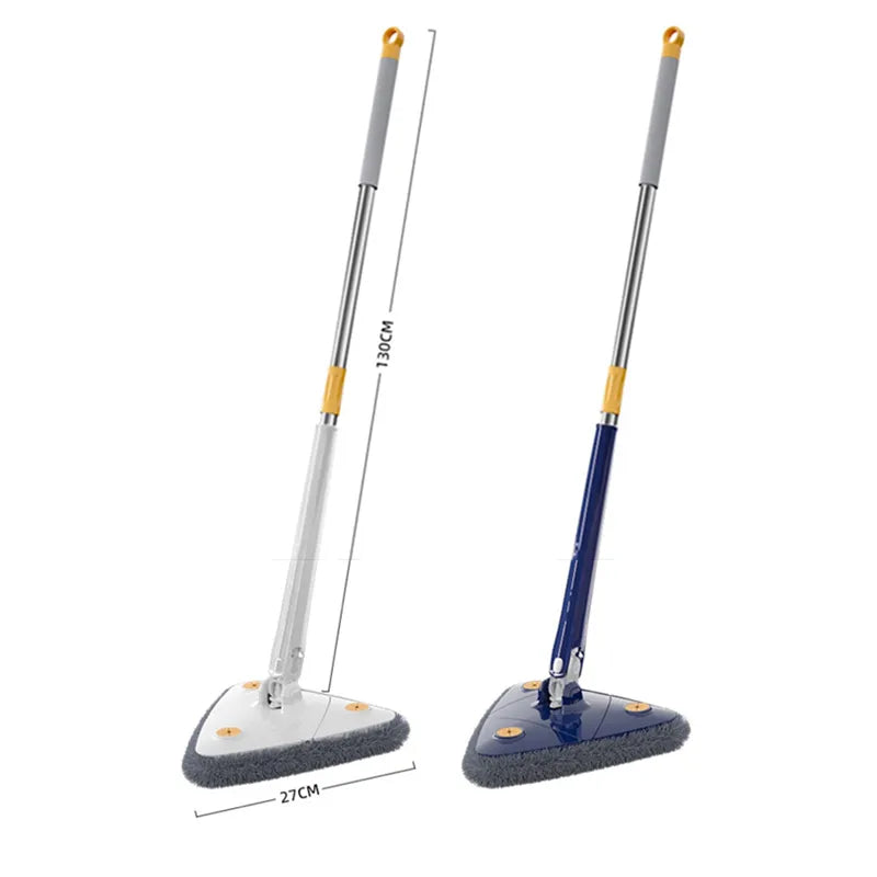 Nuevo Fregona Triangular mejorada, fregona para limpieza de suelo ajustable telescópica giratoria de 360 grados, limpieza de doble uso en seco y húmedo