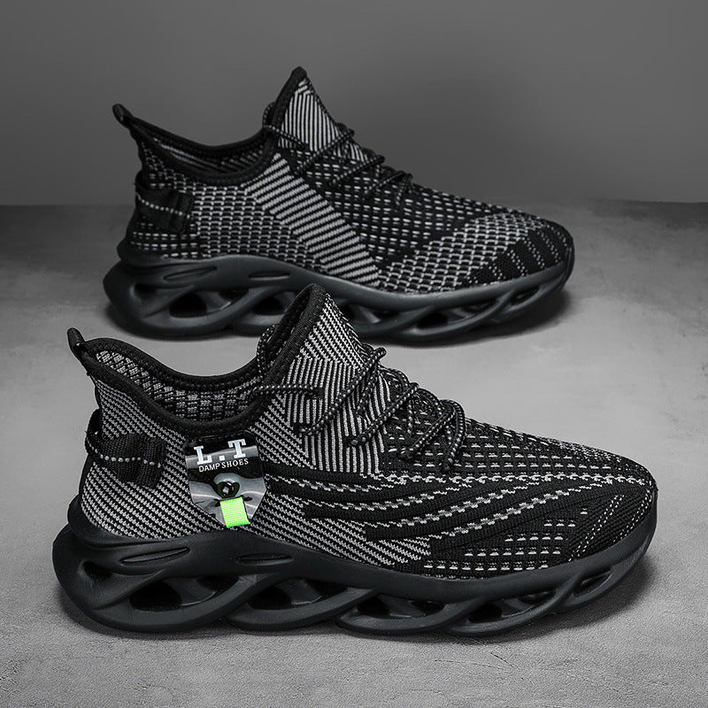 New Mesh Casual Sports Shoes Men's Breathable Fly Weave Hemp Bottom Cross-border Large Size Shoes Running Shoes