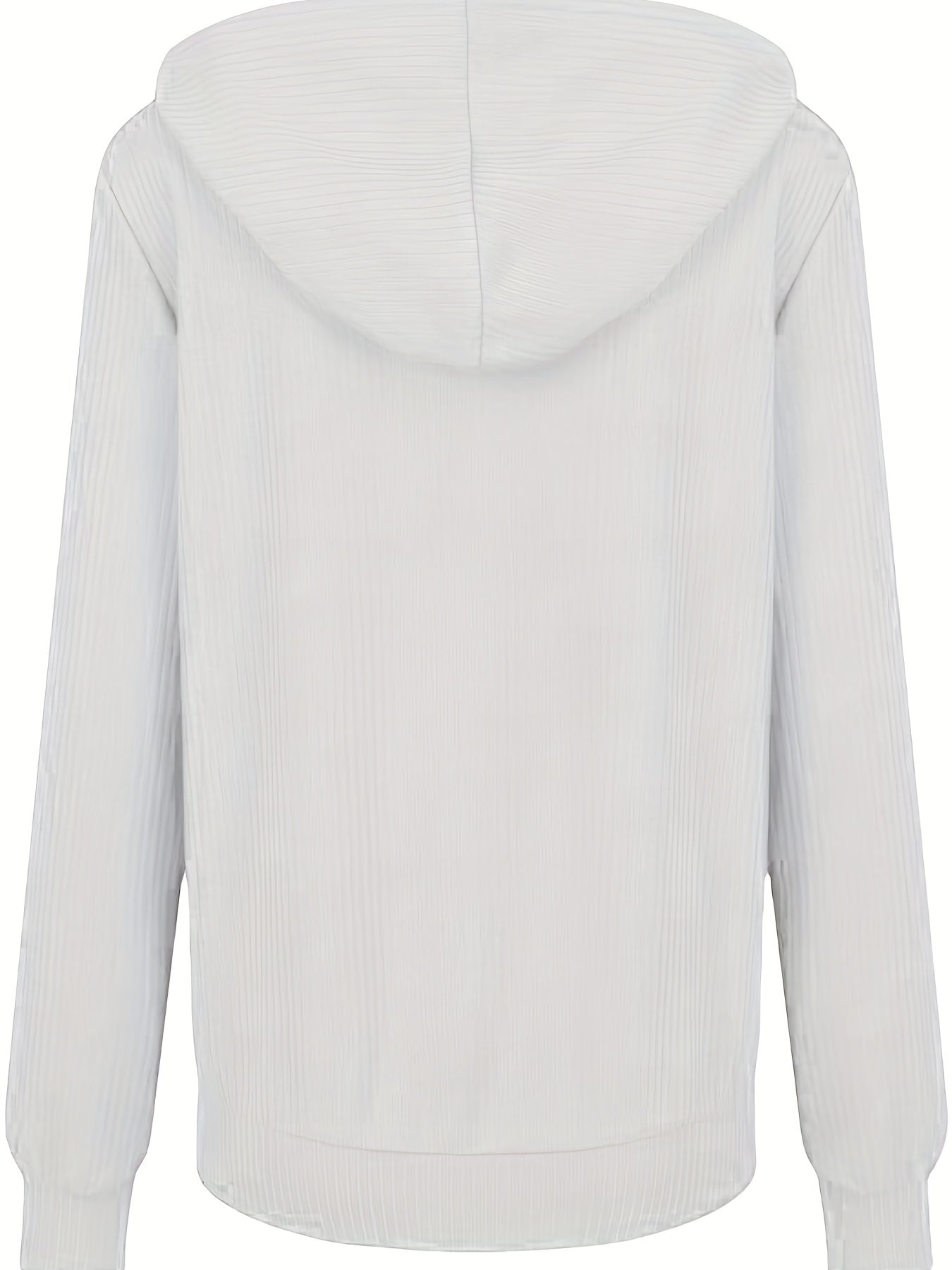 Drawstring Zip Up Hoodie, Casual Long Sleeve Hoodie For Fall & Winter, Women's Clothing