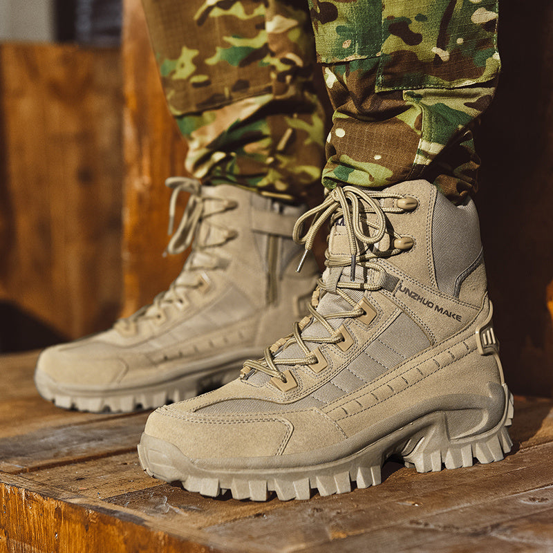 Men's Tactical Hiking Boots, Shock-absorbing Non-slip Desert Boot, Winter Outdoor Camping Trekking Shoes