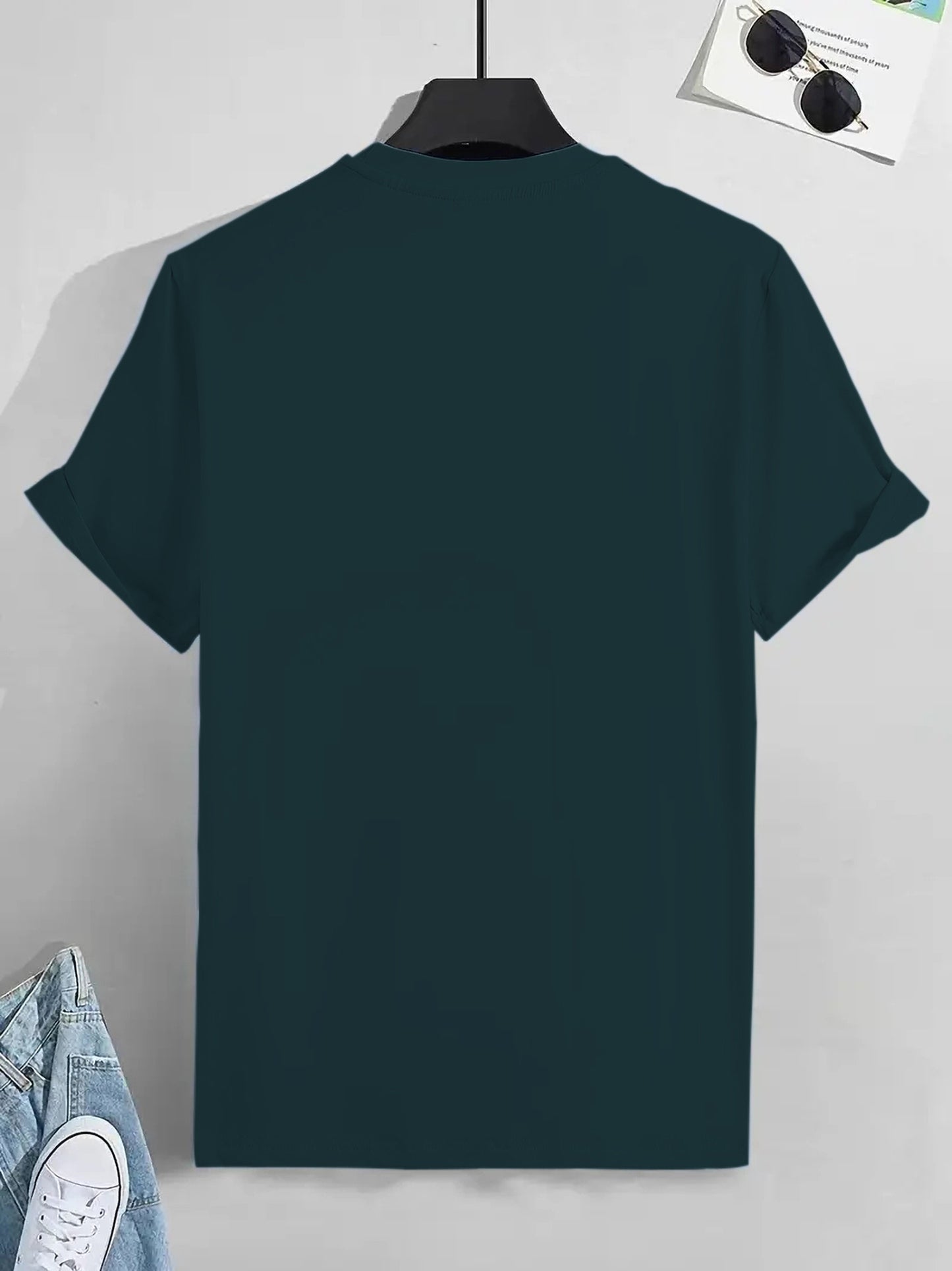 Cross & Jesus Letter Pattern Print Men's T-shirt, Graphic Tee Men's Summer Clothes, Men's Outfits