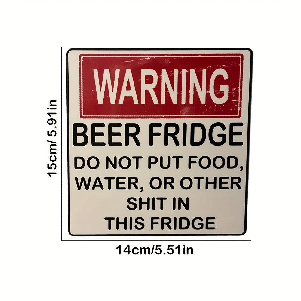 1pc,  Refrigerator Magnet, Warning Beer Fridge Magnet, Hilarious Beer Fridge Magnet, Funny Warning Sign Beer Stickers, Magnet Stickers, Funny Magnets, Kitchen Accessaries, Kitchen Decor, Home Decor, Dorm Essential, Chrismas Gifts, Halloween Gifts