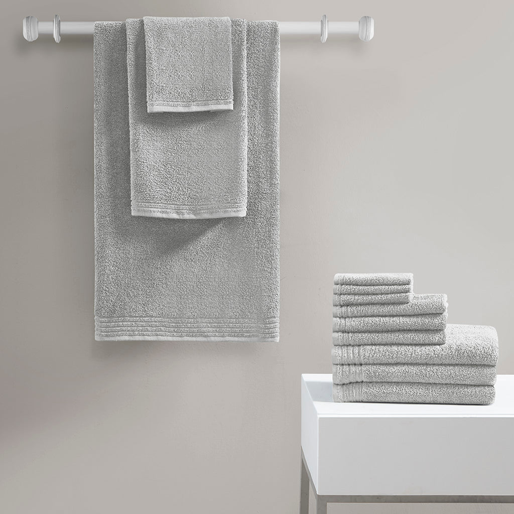 Big Bundle 100% Cotton Quick Dry 12 Piece Bath Towel Set