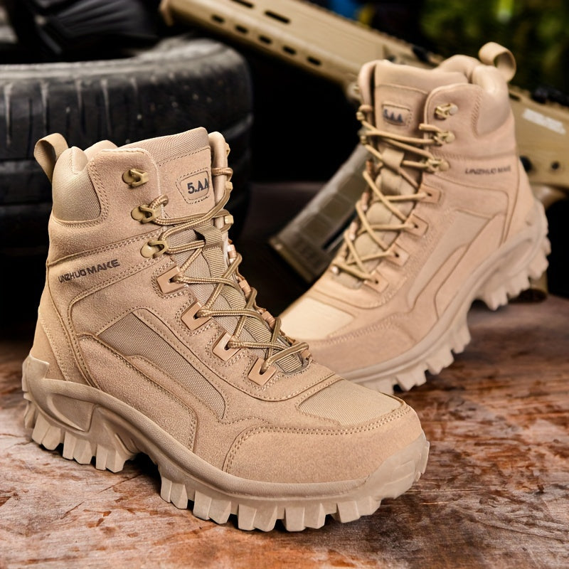 Men's Tactical Hiking Boots, Shock-absorbing Non-slip Desert Boot, Winter Outdoor Camping Trekking Shoes