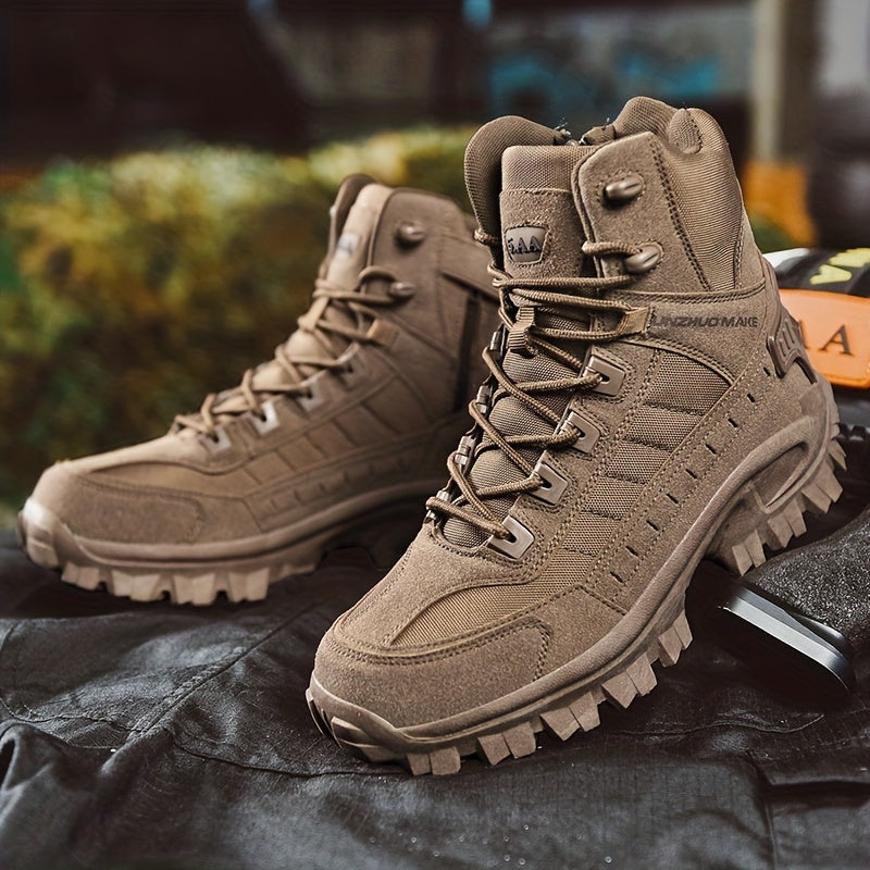 Men's Tactical Hiking Boots, Shock-absorbing Non-slip Desert Boot, Winter Outdoor Camping Trekking Shoes