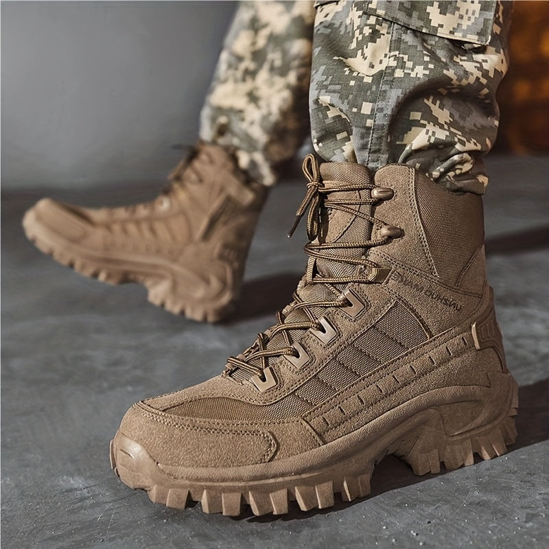 Men's Tactical Hiking Boots, Shock-absorbing Non-slip Desert Boot, Winter Outdoor Camping Trekking Shoes