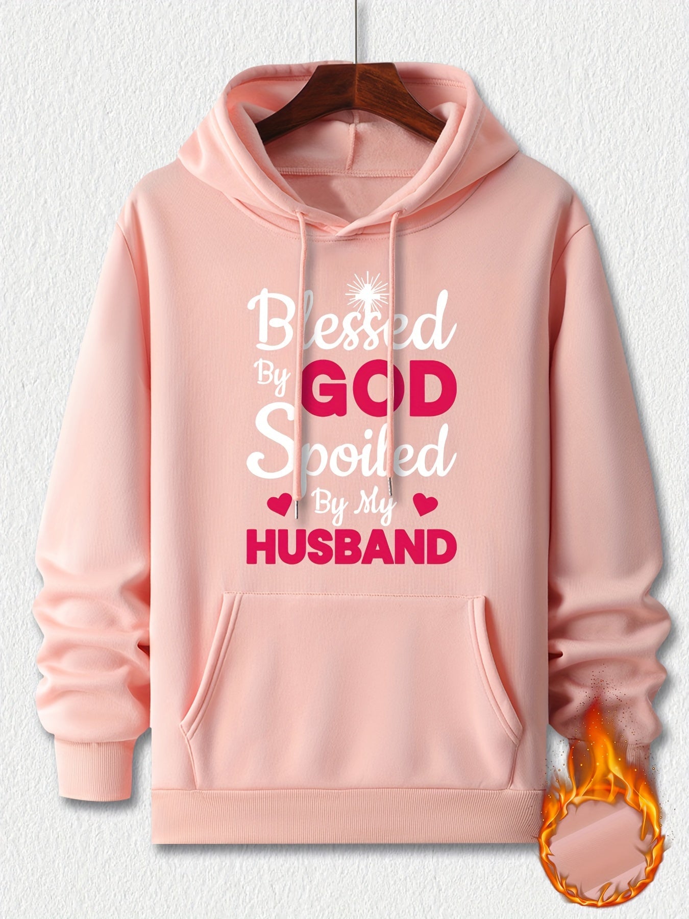 Romantic Slogan Pattern Print Hooded Sweatshirt, Personalized Hoodies Fashion Casual Tops For Spring Autumn, Men's Clothing