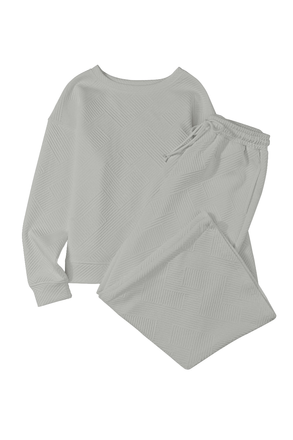 Strawberry Pink Ultra Loose Textured 2pcs Slouchy Outfit