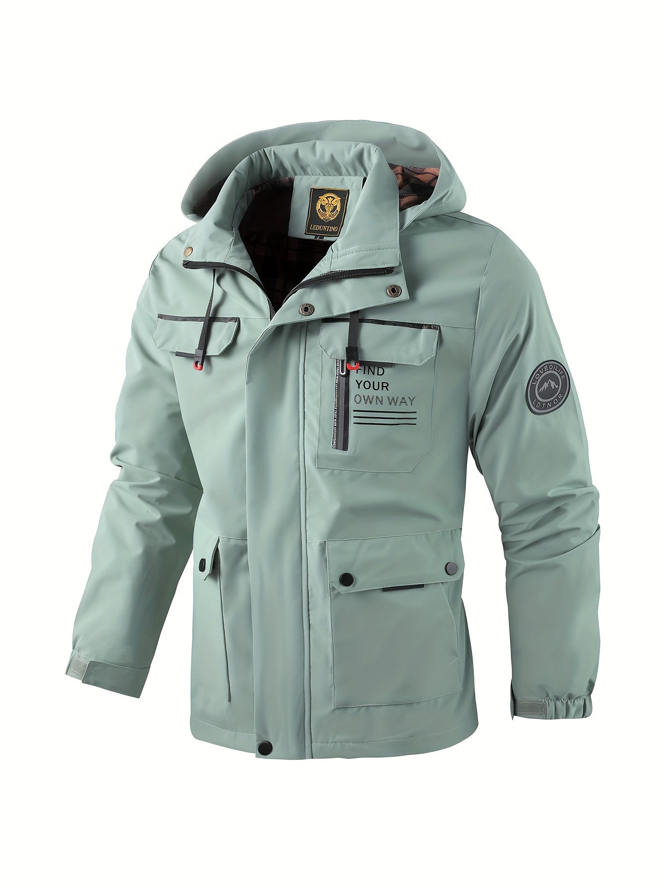 New Men's Fashion Casual Windbreaker Bomber Jacket, Spring Outdoor Waterproof Sports Jacket