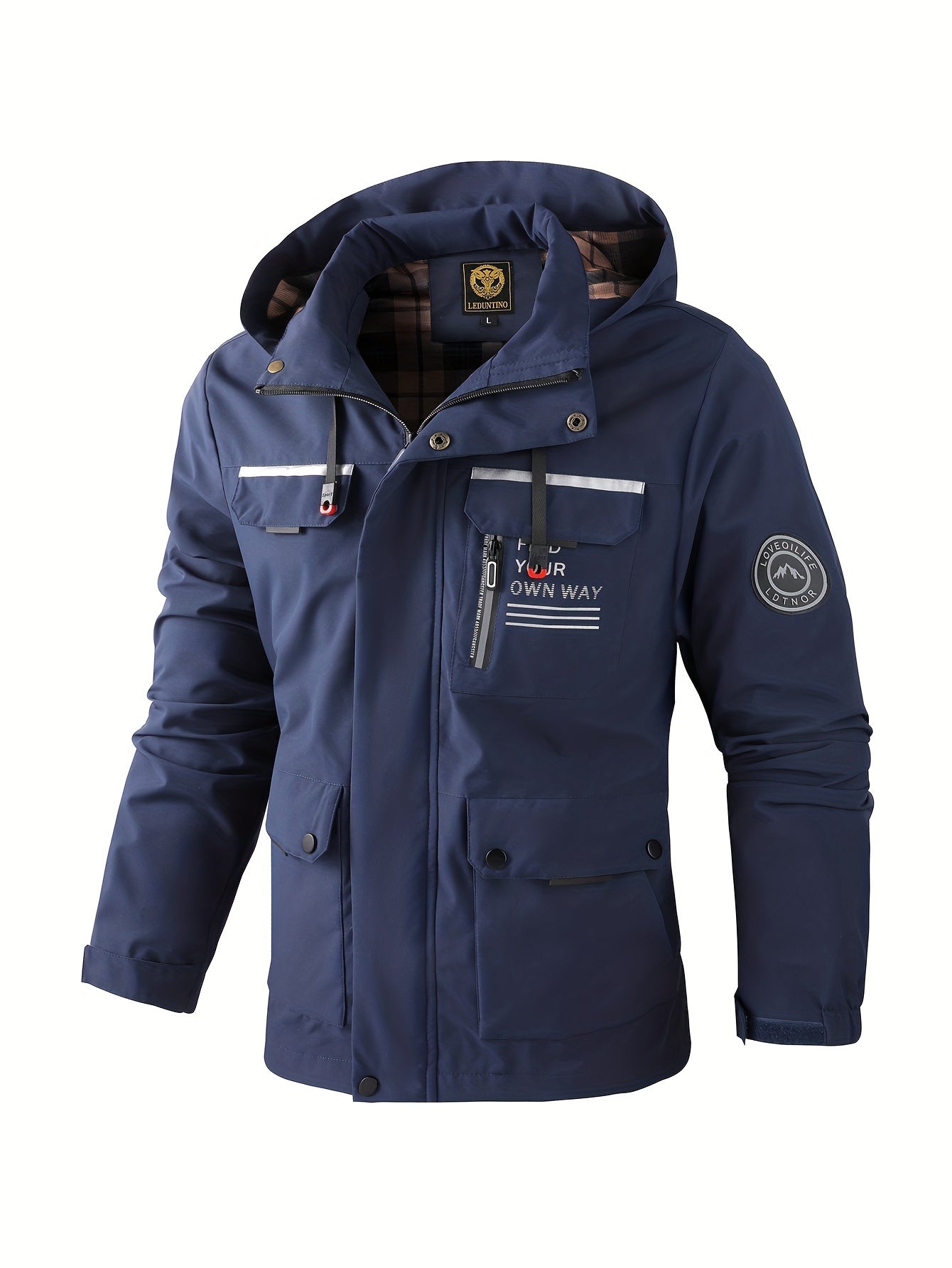 New Men's Fashion Casual Windbreaker Bomber Jacket, Spring Outdoor Waterproof Sports Jacket