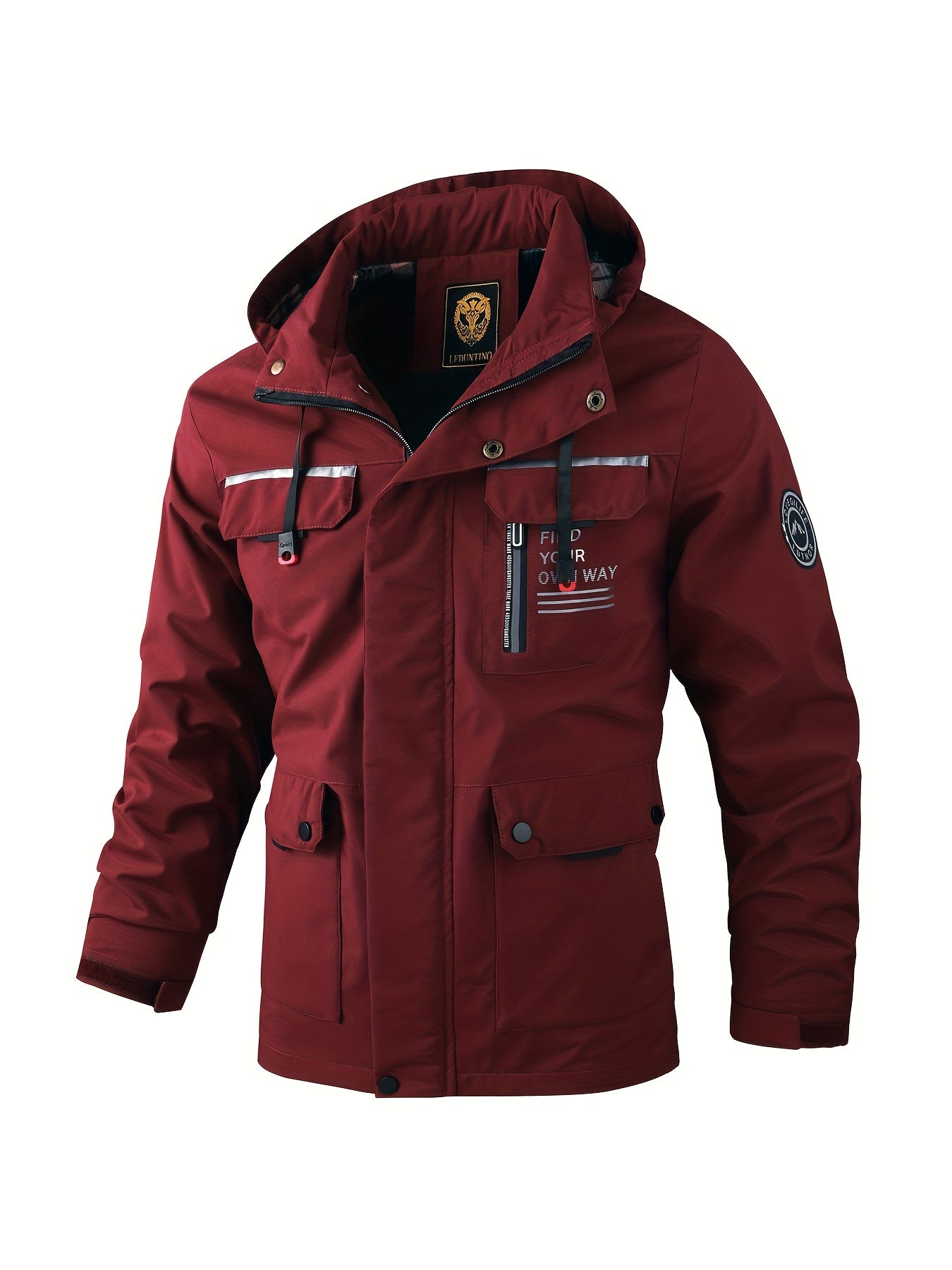 New Men's Fashion Casual Windbreaker Bomber Jacket, Spring Outdoor Waterproof Sports Jacket