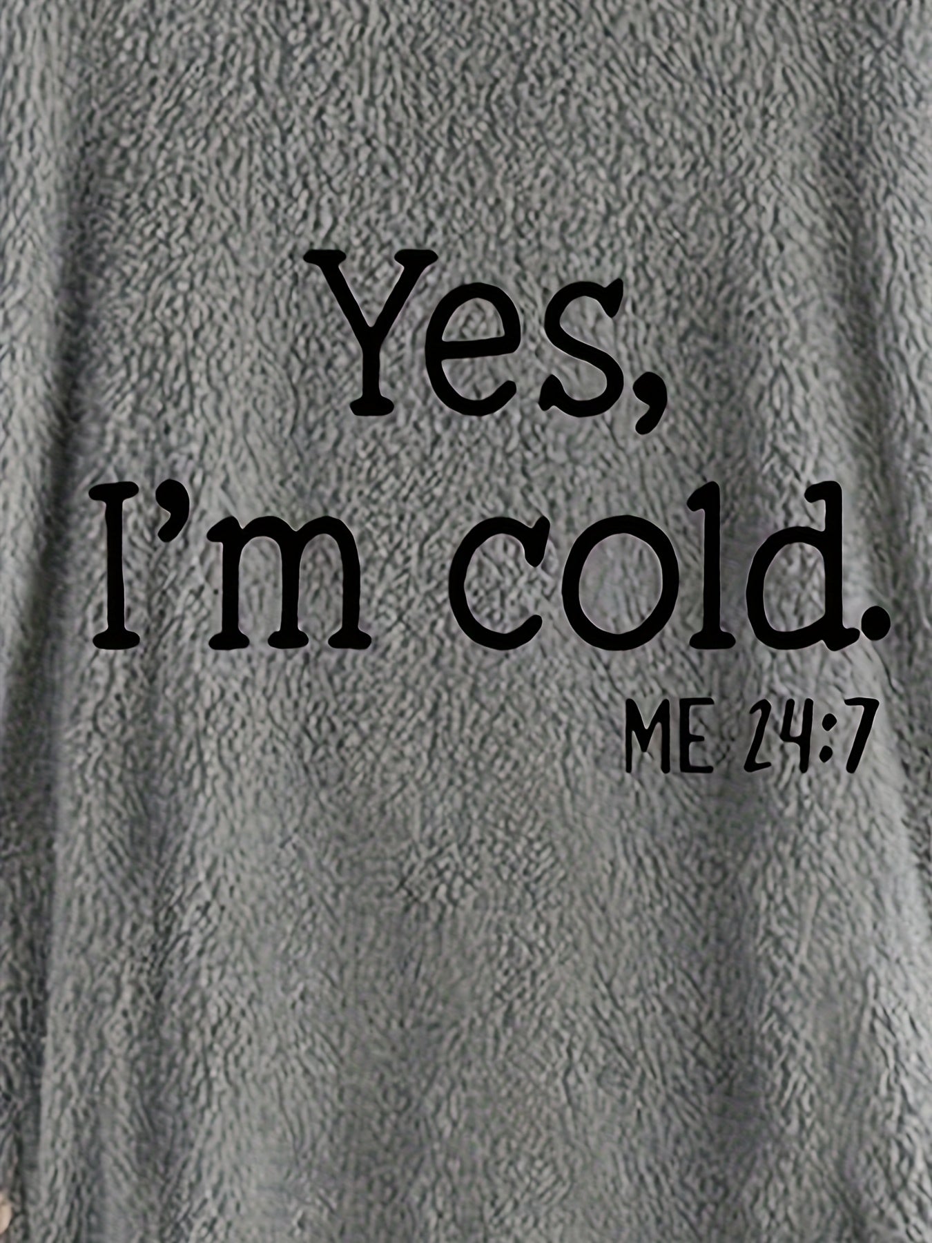 Letter Print Hoodie, Casual Long Sleeve Curved Hem Button Hoodie, Women's Clothing