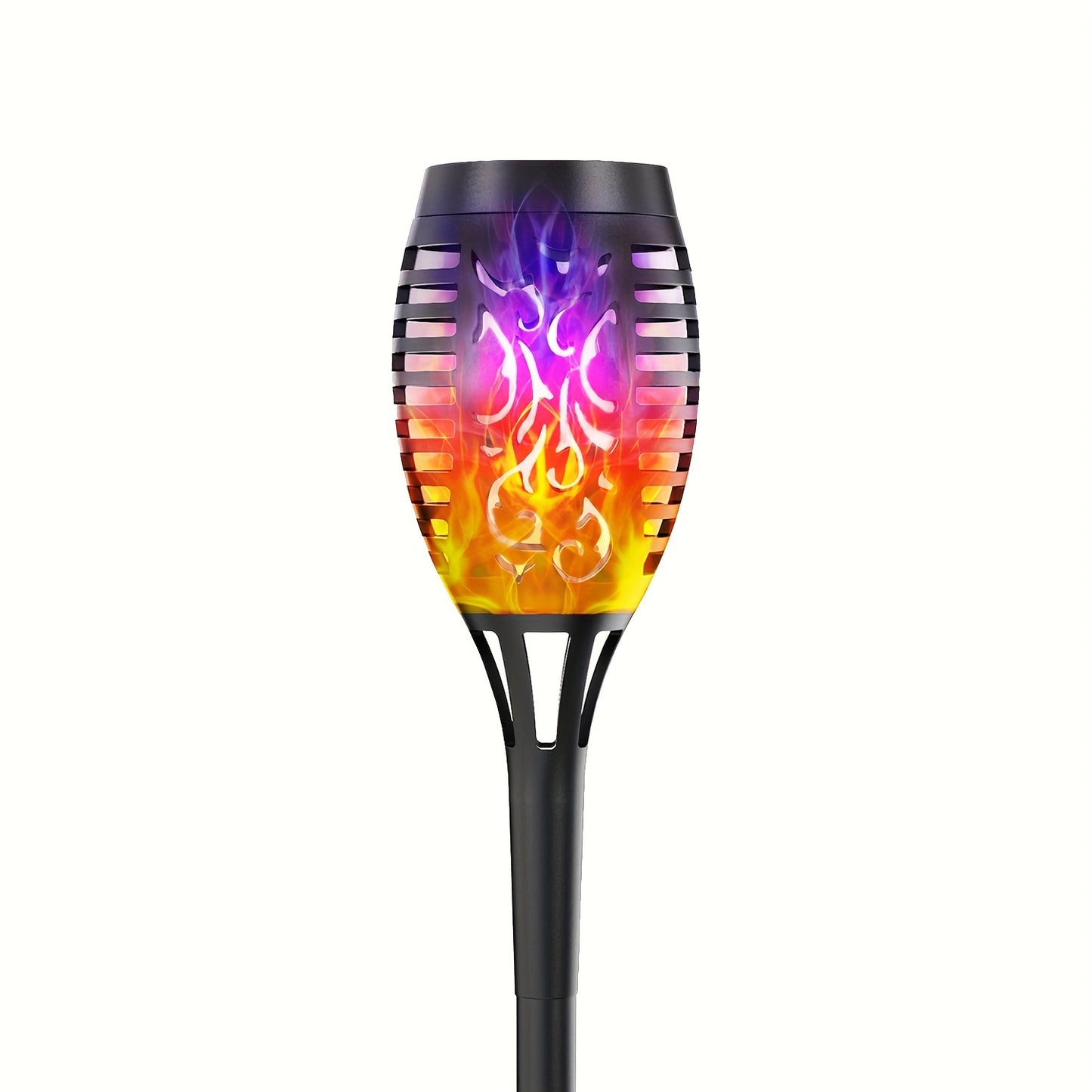 4/8/12pcs/pack Solar Halloween Decorations Lights Outdoor, Light Control, 12LED Solar Torch Lights With Flickering Flame For Garden Decor, Mini IP65 Waterproof Landscape Flame Lights For Yard Pathway Patio Pool - Auto On/Off