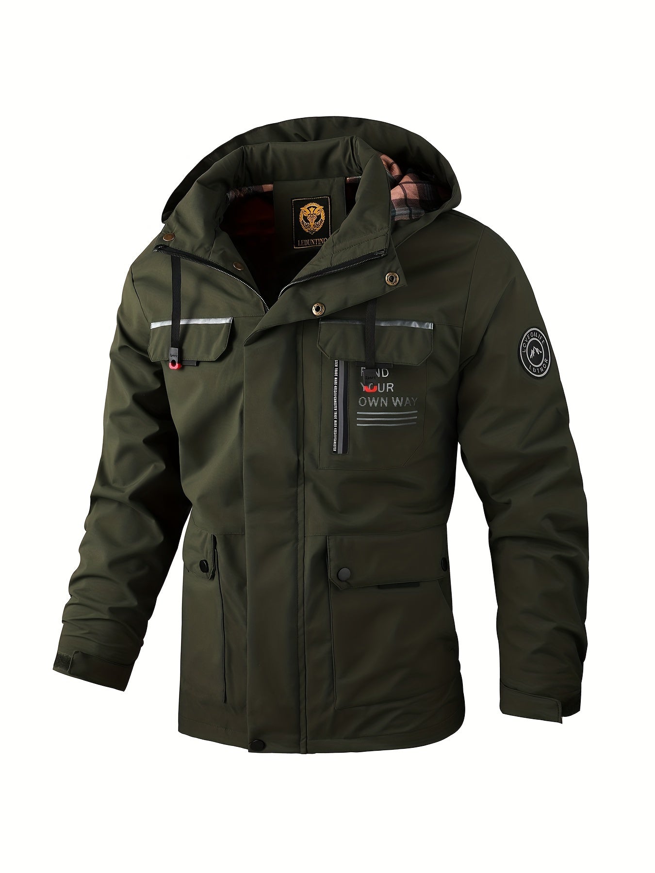 New Men's Fashion Casual Windbreaker Bomber Jacket, Spring Outdoor Waterproof Sports Jacket