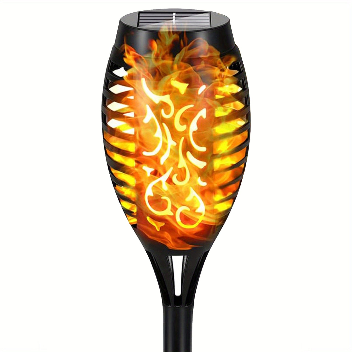 4/8/12pcs/pack Solar Halloween Decorations Lights Outdoor, Light Control, 12LED Solar Torch Lights With Flickering Flame For Garden Decor, Mini IP65 Waterproof Landscape Flame Lights For Yard Pathway Patio Pool - Auto On/Off