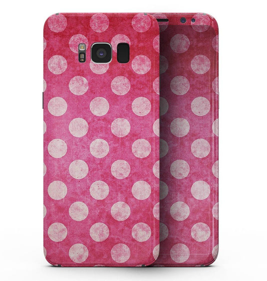 Antique Magenta and Pink Polkadotted Pattern - Samsung Galaxy S8