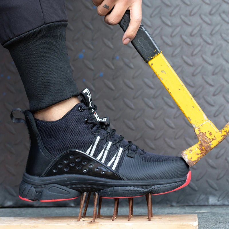 Plus Size 47 48 Men Lightweight Safety Shoes Men Work Boots Indestructible Sneakers Work Shoes Anti-smash Steel Toe Shoes Male