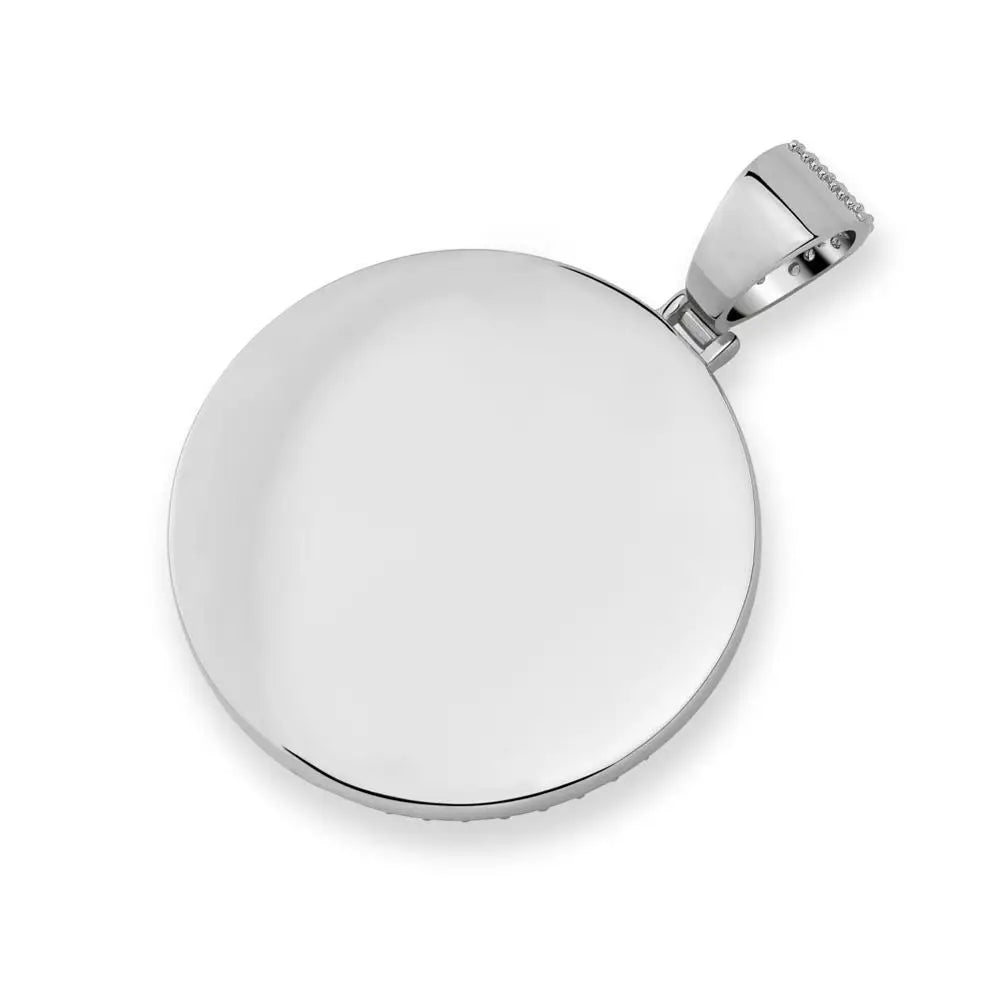 JINAO NEW Custom Ice out Large size Photo Round Necklace & Pendant With 4mmTennis Chain AAA Cubic Zircon Hip hop Jewelry