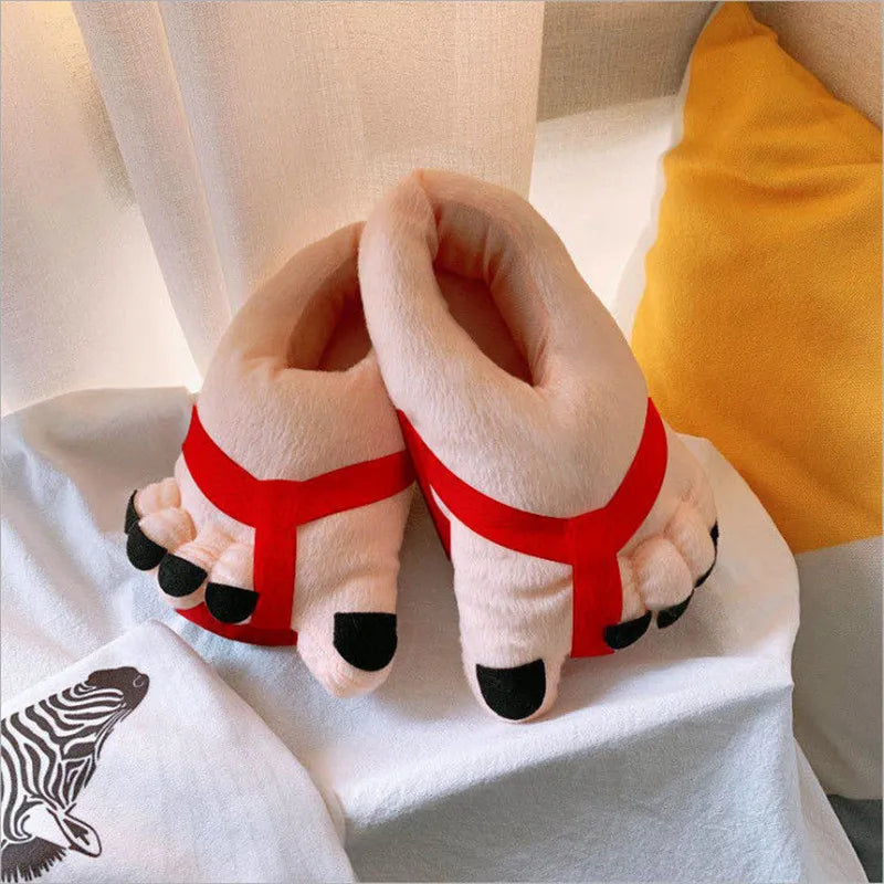 Funny Winter Men Shoes Big Feet Flats Slipper Women Warm Indoor Lightweight FlipFlop Couple Footwear One Size zapatillas de casa
