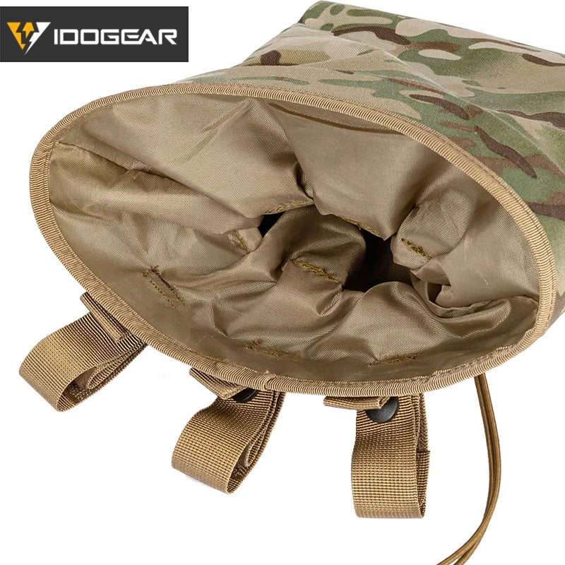 IDOGEAR MOLLE Magazine Dump Pouch Tactical Mag Drop Pouch Recycling Bag Storage Bag 3550