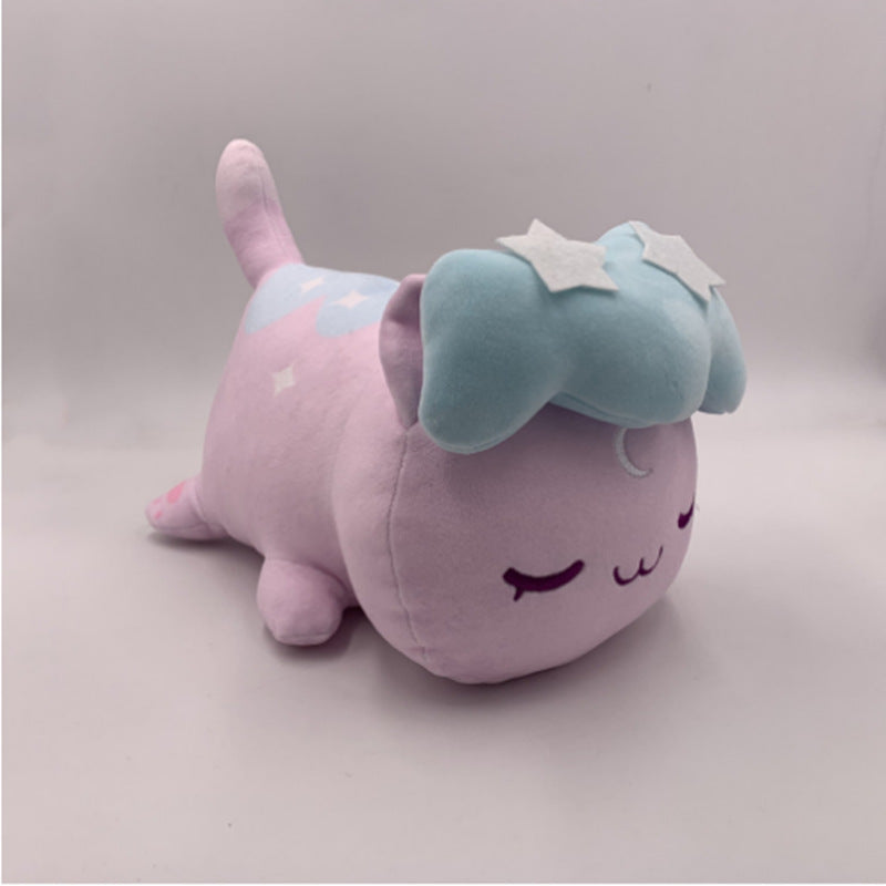 New Christmas Cat Doll Burger Strawberry Cake Cat Plush  Elk Toy Pillow