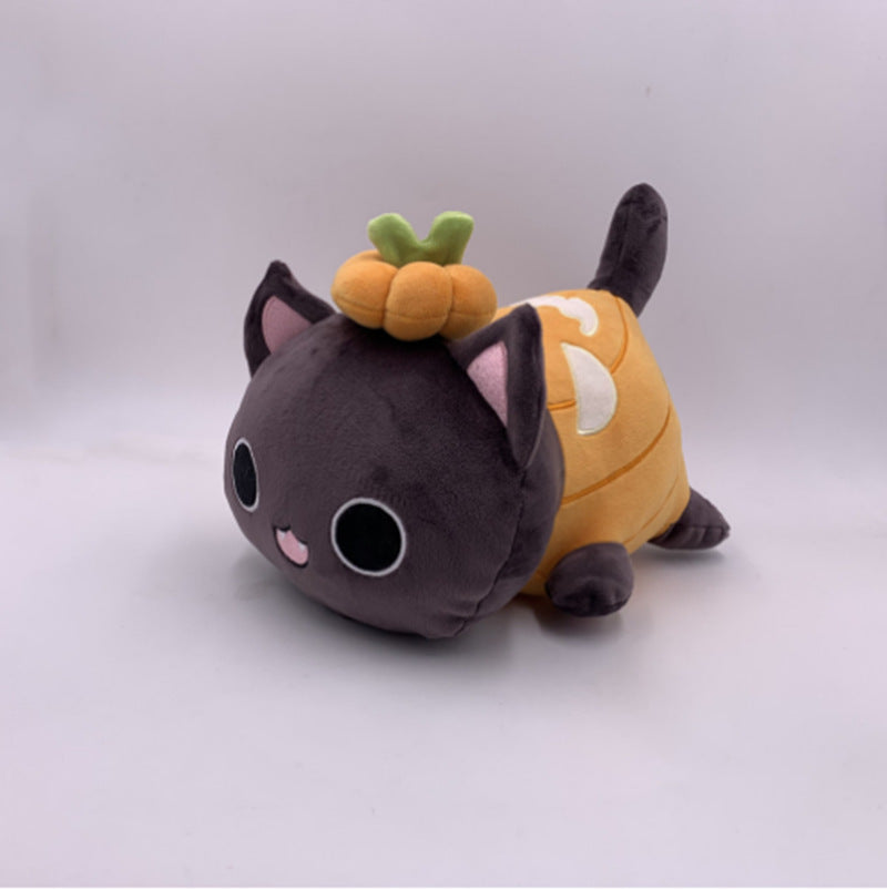 New Christmas Cat Doll Burger Strawberry Cake Cat Plush  Elk Toy Pillow