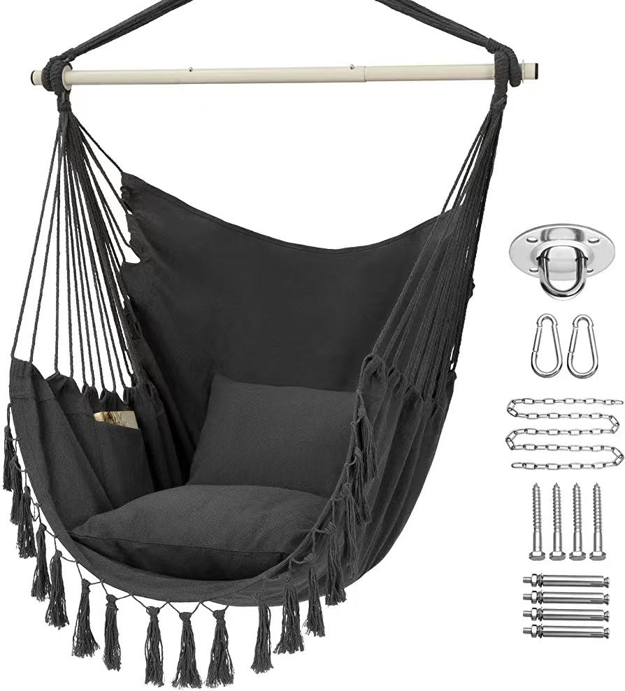 Hanging Chair Amazon Cross Border Outdoor Swing Garden Courtyard Rocking Chair With Cushion Outdoor As Canvas Hammock