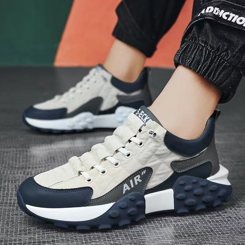Thick-soled Daddy Shoes Men's 2023 Spring Korean Version Comfortable Running Forrest Gump Shoes Low Top Fashion Breathable Sports Shoes Men