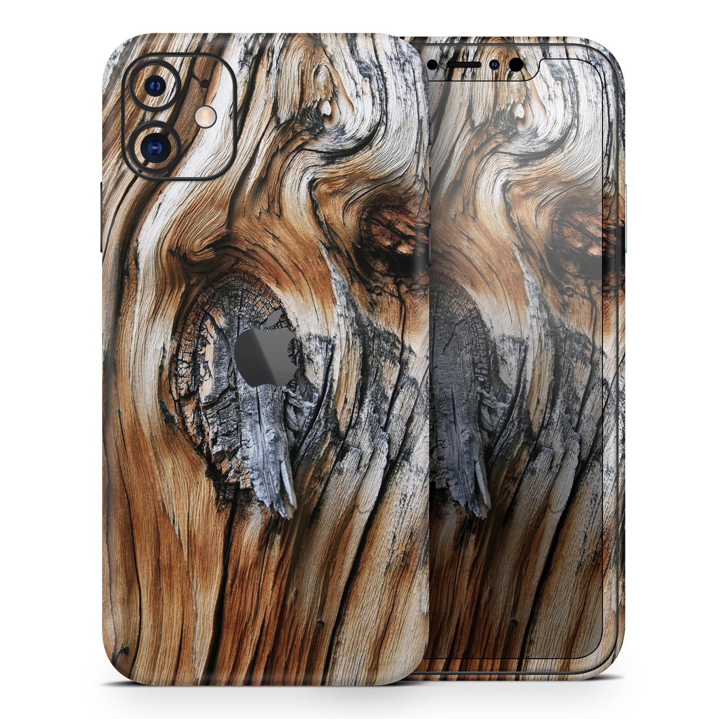 Raw Aged Knobby Wood // Skin-Kit compatible with the Apple iPhone 14,