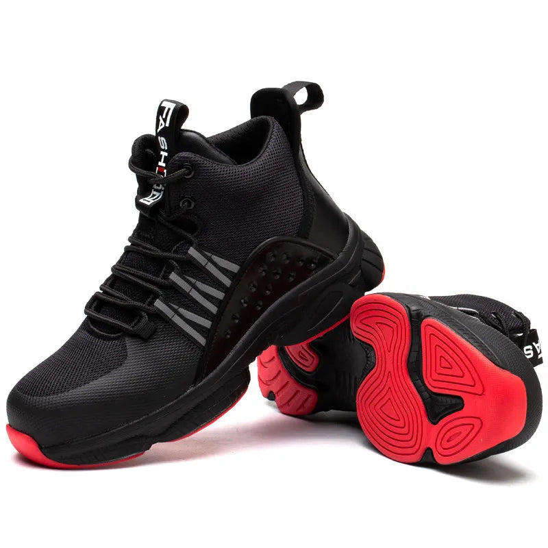 Plus Size 47 48 Men Lightweight Safety Shoes Men Work Boots Indestructible Sneakers Work Shoes Anti-smash Steel Toe Shoes Male
