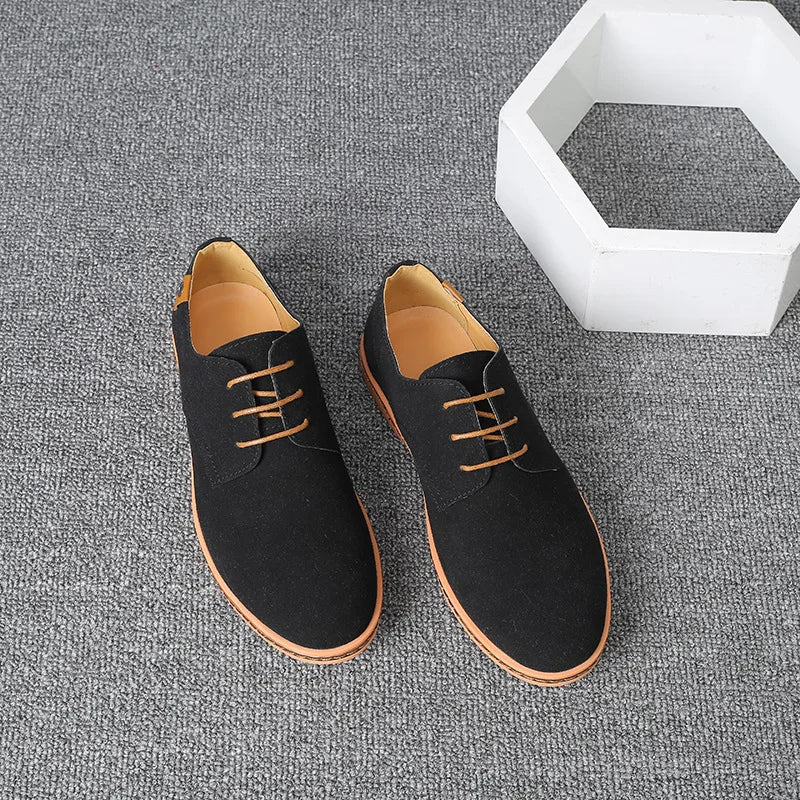 New Men Casual Shoes Lace Up Classic Business British Men Shoes 2022 Summer Oxford Shoes for Male Black Flat Footwear Size 46