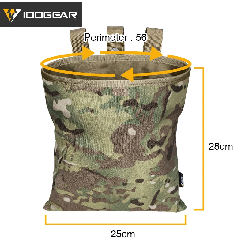 IDOGEAR MOLLE Magazine Dump Pouch Tactical Mag Drop Pouch Recycling Bag Storage Bag 3550