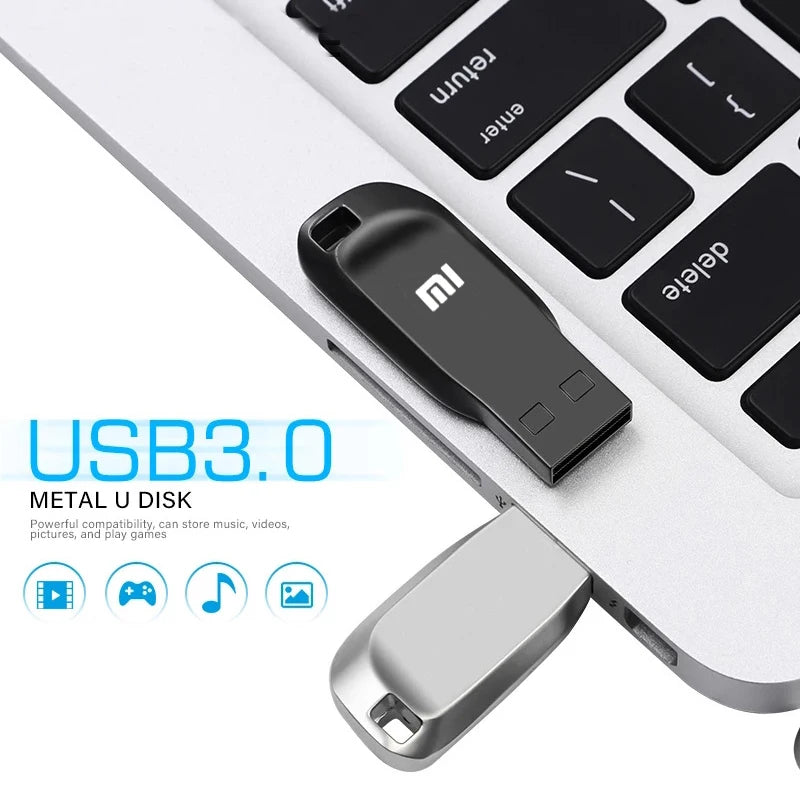 Xiaomi 2TB U Disk USB 3.0 High Speed Flash Drive Large Capacity Pen Drive 1TB Metal SSD Portable For Applicable Computers New