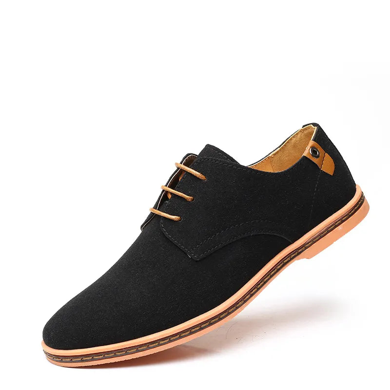 New Men Casual Shoes Lace Up Classic Business British Men Shoes 2022 Summer Oxford Shoes for Male Black Flat Footwear Size 46