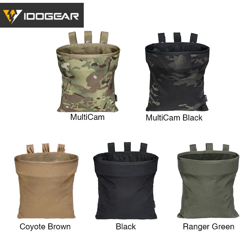 IDOGEAR MOLLE Magazine Dump Pouch Tactical Mag Drop Pouch Recycling Bag Storage Bag 3550