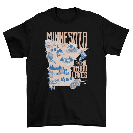 Minnesota lakes t-shirt