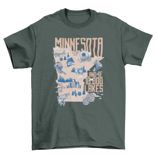 Minnesota lakes t-shirt