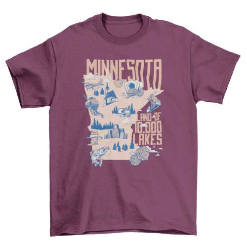 Minnesota lakes t-shirt