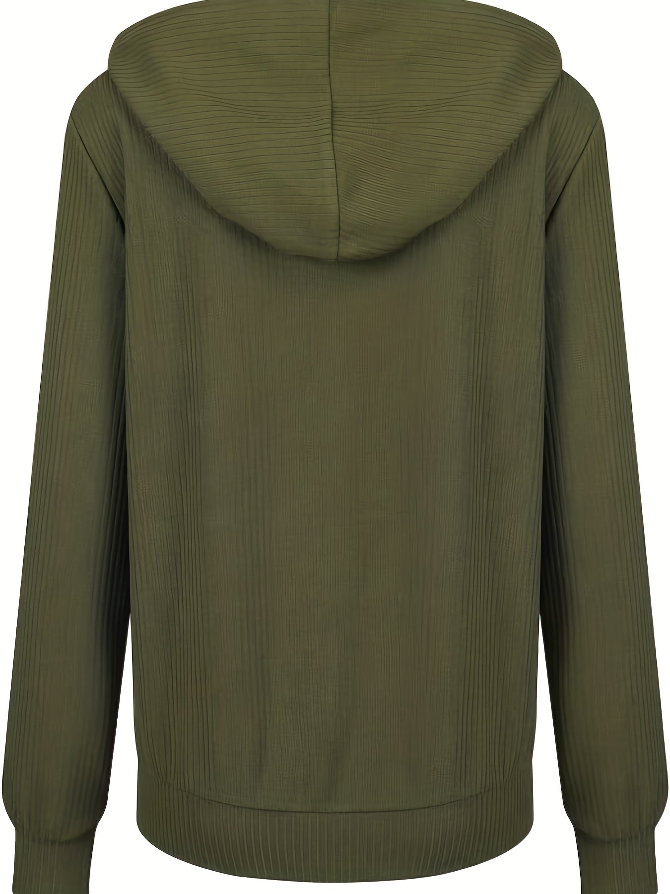 Drawstring Zip Up Hoodie, Casual Long Sleeve Hoodie For Fall & Winter, Women's Clothing