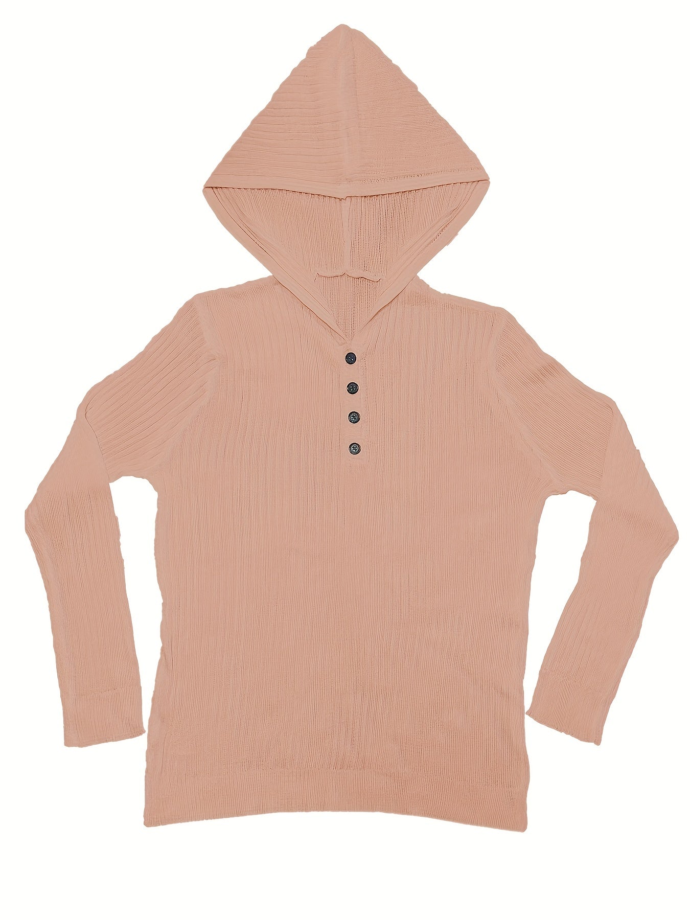 Long Sleeve Knitted Hoodies, Solid Casual Sweater, Women's Clothing